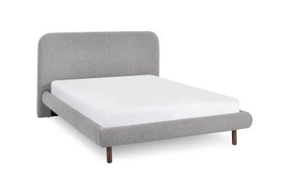 HAN009 Double Bed 135Cm - Grey Boucle