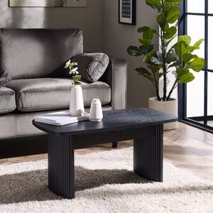 LOU007 Black Fluted Compact Coffee Table