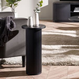 LOU008 Black Fluted Drinks Table