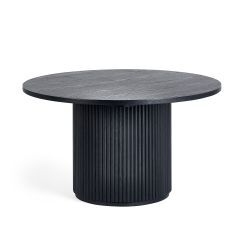 LOU006 Black Fluted Round Coffee Table