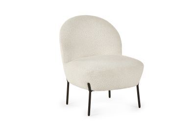 LUL001 Boucle Accent Chair - Ivory