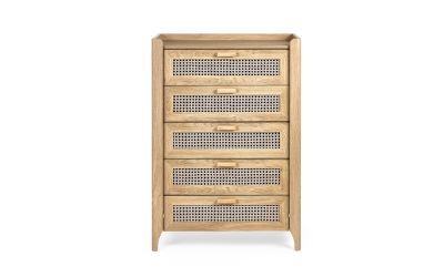 SYD002 5 Drawer Chest - Oak