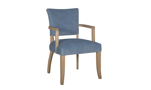 Duk-341-BLV Arm Chair Velvet - Blue