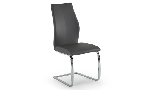 Eli-112-GY Elis Dining Chair - Chrome Leg Grey