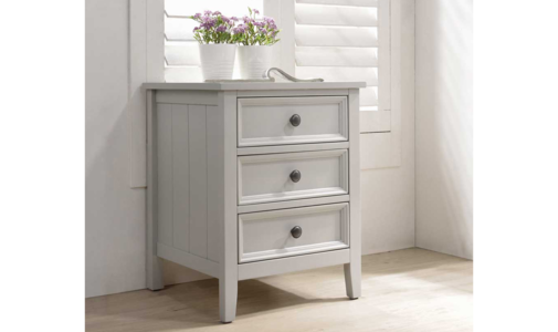 Mil-430-Clay Bedside Table - 3 Drawer Clay