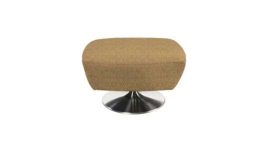 29380 Footstool with Brushed Chrome Base