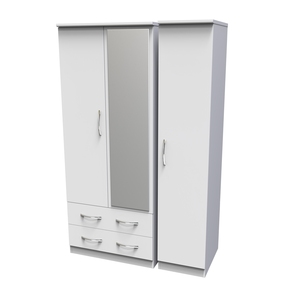 AVN132 Triple 2 Drawer Mirror Robe