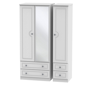 PEM152 Triple 2 Drawer Mirror + Drawer Robe