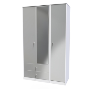 PAD142 Tall Triple 2 Drawer Mirror Robe