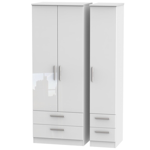 KNI161 Tall Triple 2 Drawer + Drawer Robe