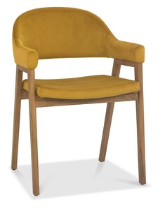 6049-09U-VMU Upholstered Chair - Mustard Velvet (Pair)