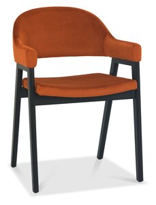 6048-09UA-VRU Upholstered Arm Chair - Rust Velvet (Pair)
