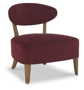 C08197VCR Casual Chair - Crimson Velvet Fabric (Single)