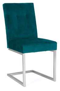 4201-09UC-VGN Upholstered Cantilever Chair - Sea Green Velvet (Pair)