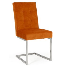 4201-09UC-VHP Upholstered Cantilever Chair - Harvest Pumpkin Velvet (Pair)