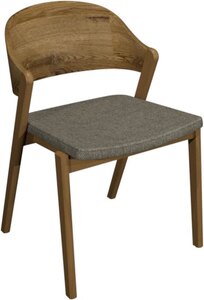 3042-09P-GRY Ply Back Dining Chair - Lotus Fabric (Pair)