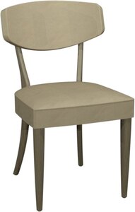 2808-09UB-IV Upholstered Back Dining Chair - Ivory Bonded Leather (Pair)