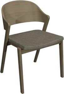 3041-09P-GRY Ply Back Dining Chair - Fabric (Pair)