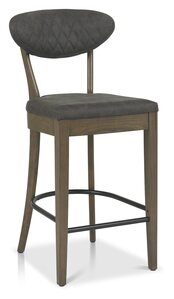 4015-09BSU-DGY Upholstered Barstool - Dark Fabric (Pair)