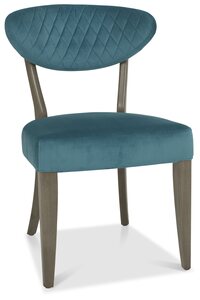 4015-09U-VAZ Upholstered Chair - Azure Velvet (Pair)