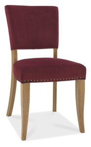 5680-09U-VCR Upholstered Chair - Crimson Velvet Fabric (Pair)