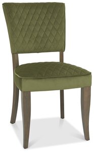 2740-09U-VCE Uph Chair With Diamond Stitched Back & Seat - Cedar Velvet (Pair)