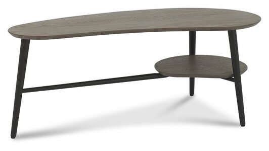 9135-02 Coffee Table With Shelf (Shaped)