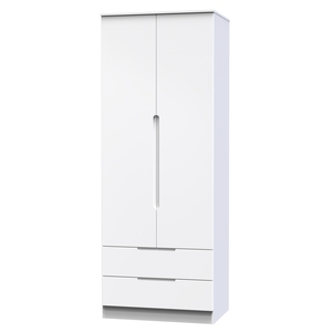 MIL081 Tall 2 Drawer Double Wardrobe