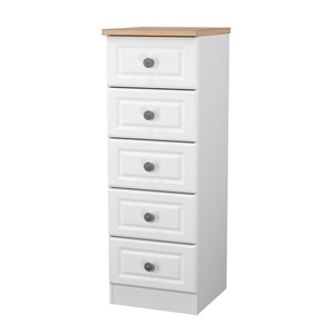 NOR003 5 Drawer Bedside