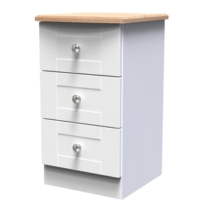 SUS001 3 Drawer Bedside