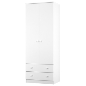 YAR081 Tall 2 Drawer Double Wardrobe