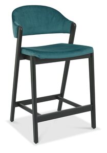 6048-09BSU-VAZ Upholstered Bar Stool - Azure Velvet (Single)