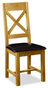 2140KD Cross Back Chair With PU Seat KD