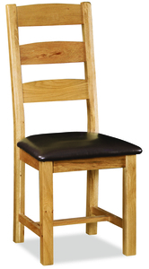 2142 Slatted Chair With PU Seat