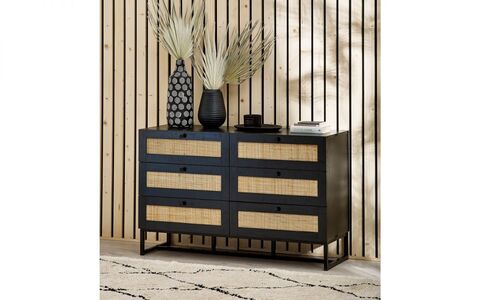 PAD103 6 Drawer Chest - Black