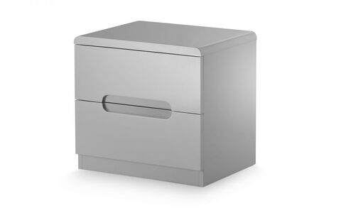 MAN801 2 Drawer Bedside - Grey