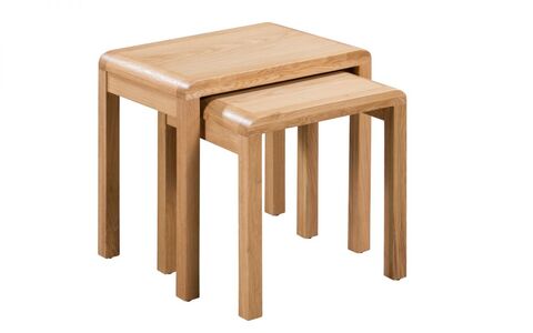 CUR304 Oak Nest Of 2 Tables