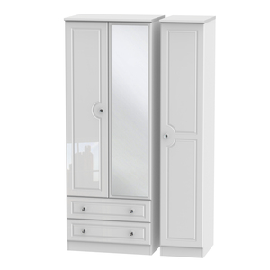 BAL142 Tall Triple 2 Drawer Mirror Robe