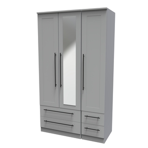 BEV162 3 Door Centre Mirror Drawer Robe