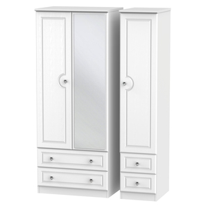 CRY152 Triple 2 Drawer Mirror + Drawer Robe