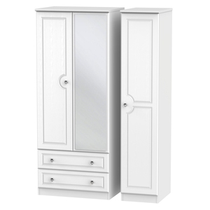 CRY132 Triple 2 Drawer Mirror Robe