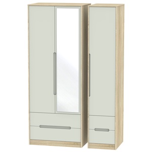 MON162 Tall Triple 2 Drawer Mirror + Drawer Robe