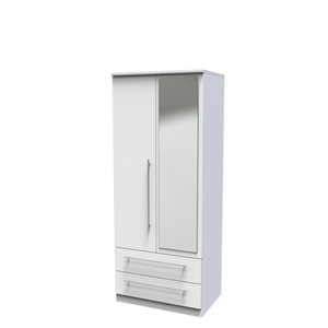 SHE062 2ft6in 2 Drawer Mirror Robe
