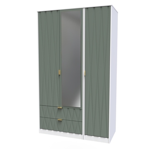 LV142 Triple 2 Drawer Mirror Robe