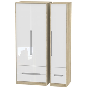 MON161 Tall Triple 2 Drawer + Drawer Robe