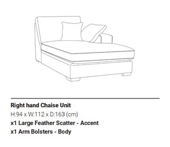 RHF Chaise Unit
