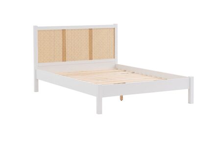 Rattan Bed White