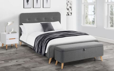 Curved Retro Buttoned Bed
