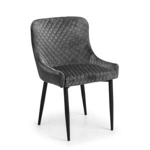 LUX101 Velvet Dining Chair - Grey