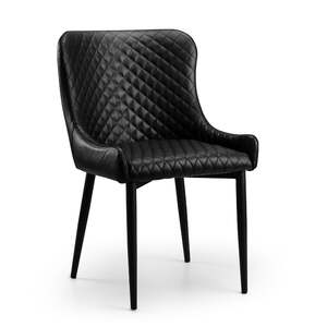 LUX104 Faux Leather Dining Chair Black